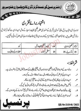 New Govt Jobs Sanitary Worker In Mirpur January 2025 New Govt Jobs Sanitary Worker In Mirpur January 2025